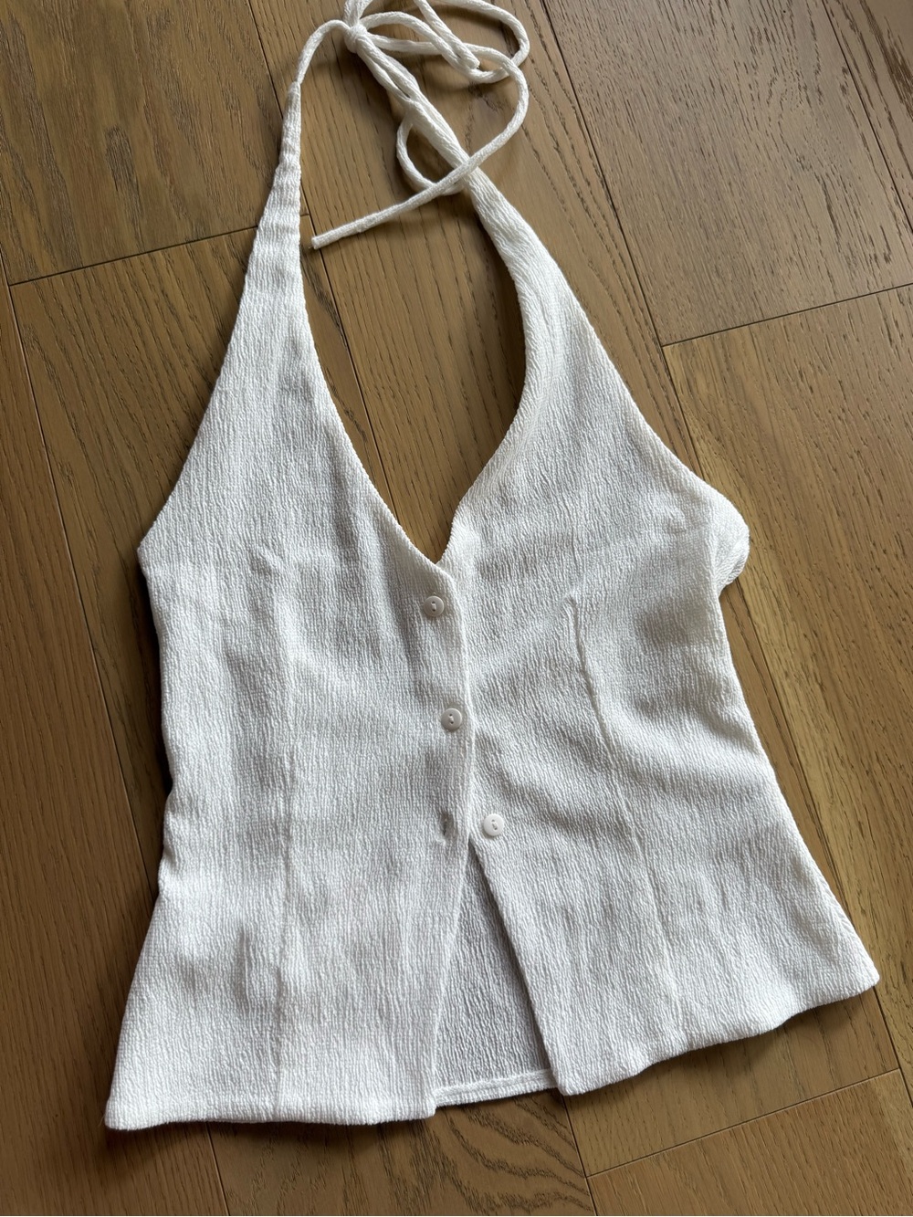 NWT Zara White Halter Tank Top